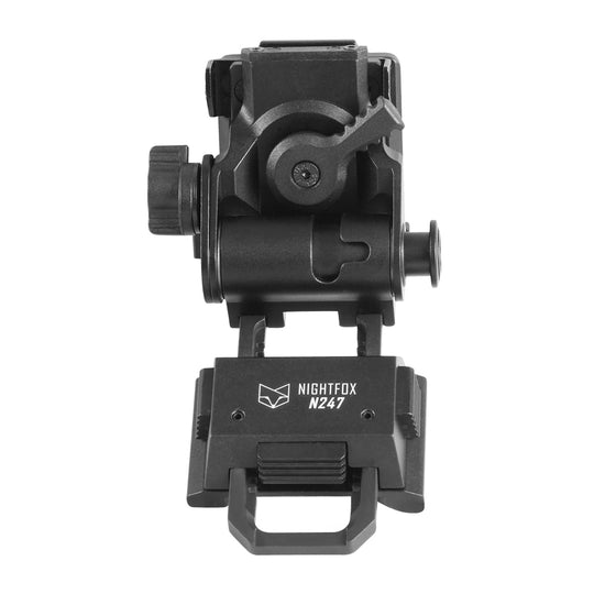 The Nightfox N247 helmet mount viewed from the front